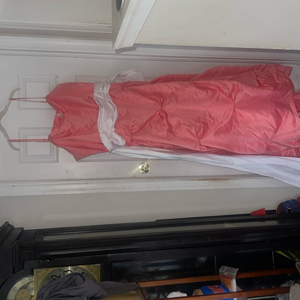 Peach prom dress